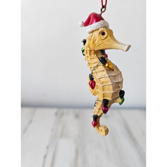 Seahorse string light ornament Santa Xmas tree - Picture 1 of 9